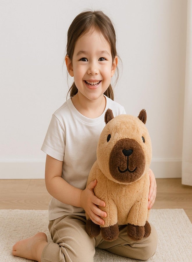 WEIGEDU Plush Capybara Stuffed Animal - 12.2” Soft Kawaii Toy for Kids & Adults, Brown Cute Animal Plush Pillow, Huggable Bedtime Buddy for Girls, Boys & Capybara Lovers - Image 2